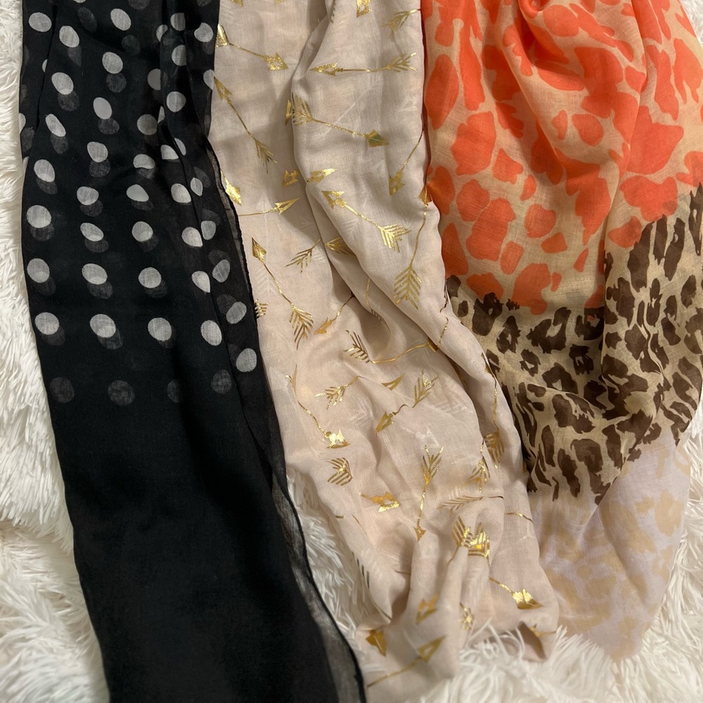 Colorful Patterned Scarves Set - Picture 2 of 2